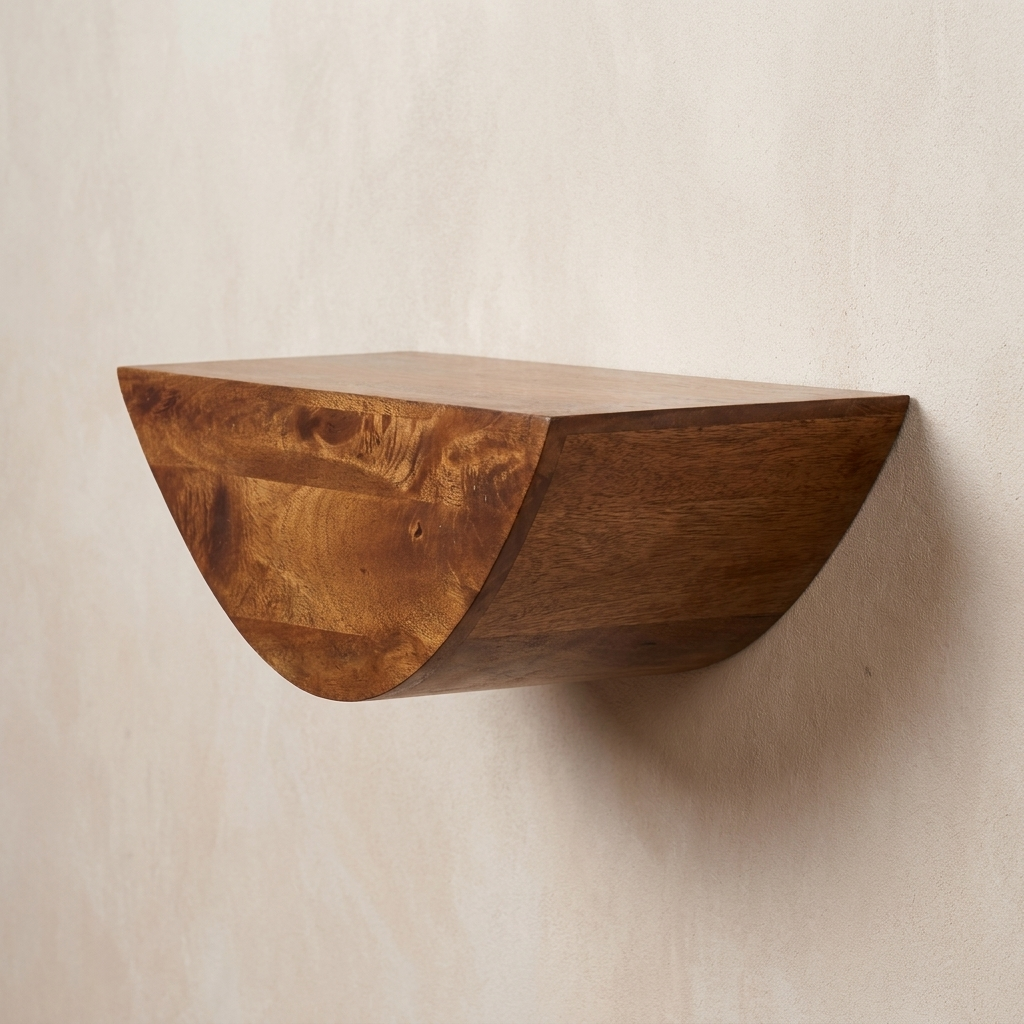 Crescent Floating Wall Shelf