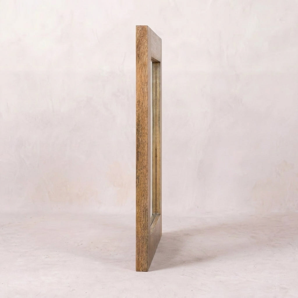 Square Wooden Frame with Mirror