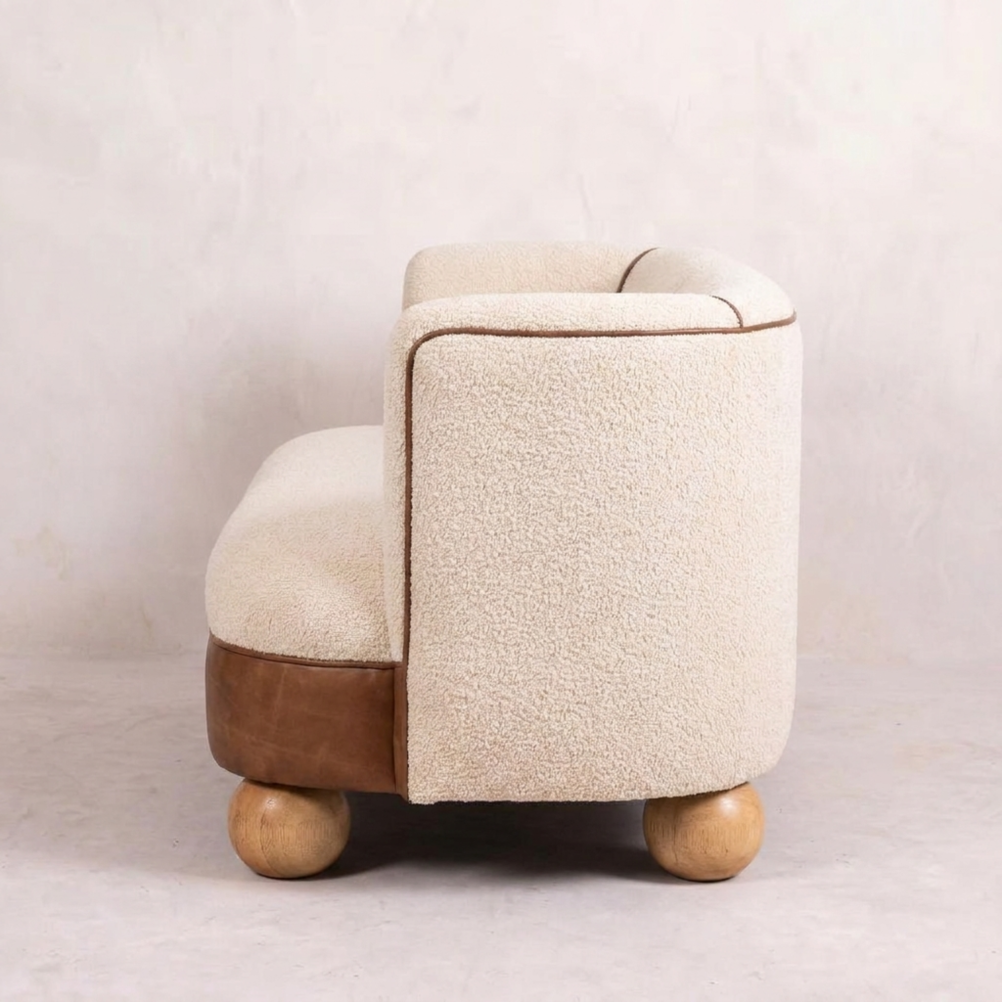 Boucle Cream Buffalo Small Sofa