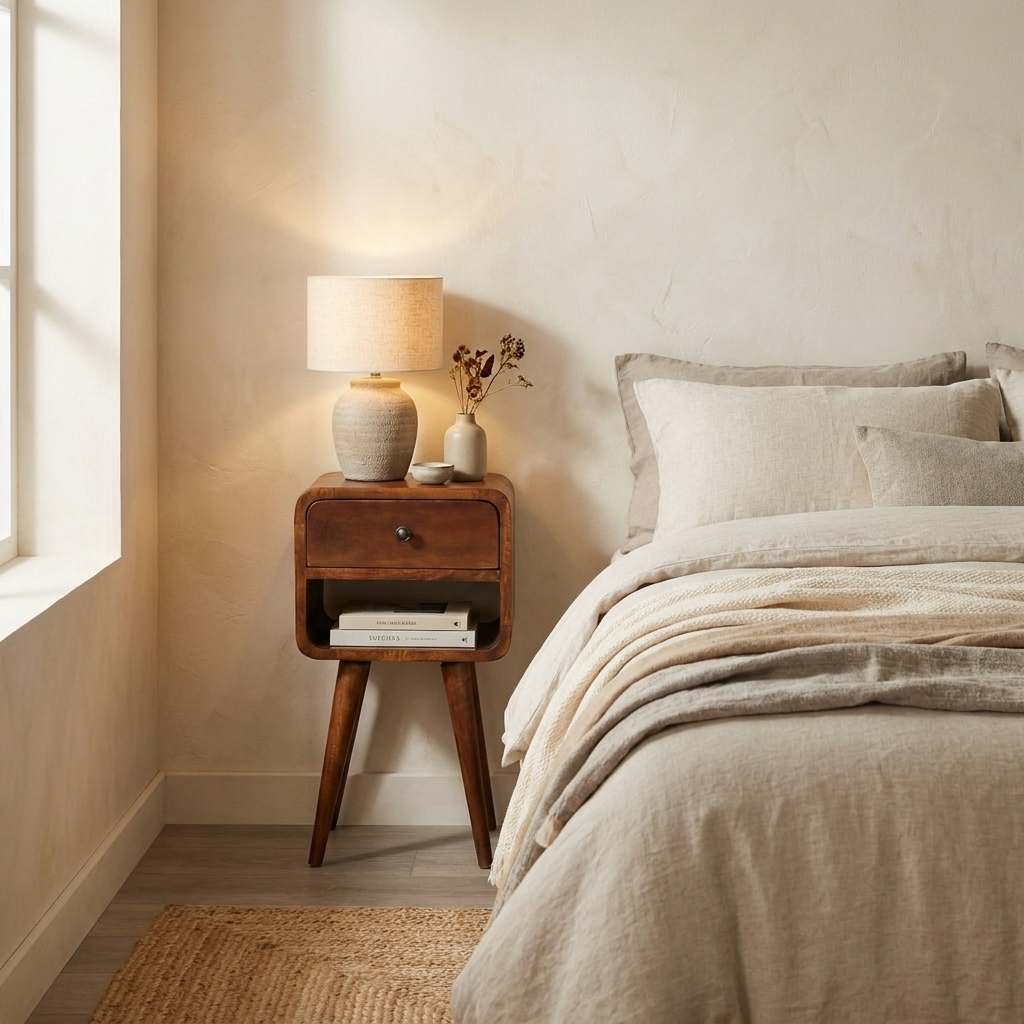 Mini Chestnut Curve Lower nightstand