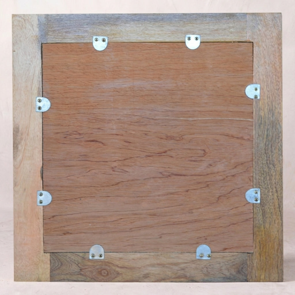 Square Wooden Frame with Mirror