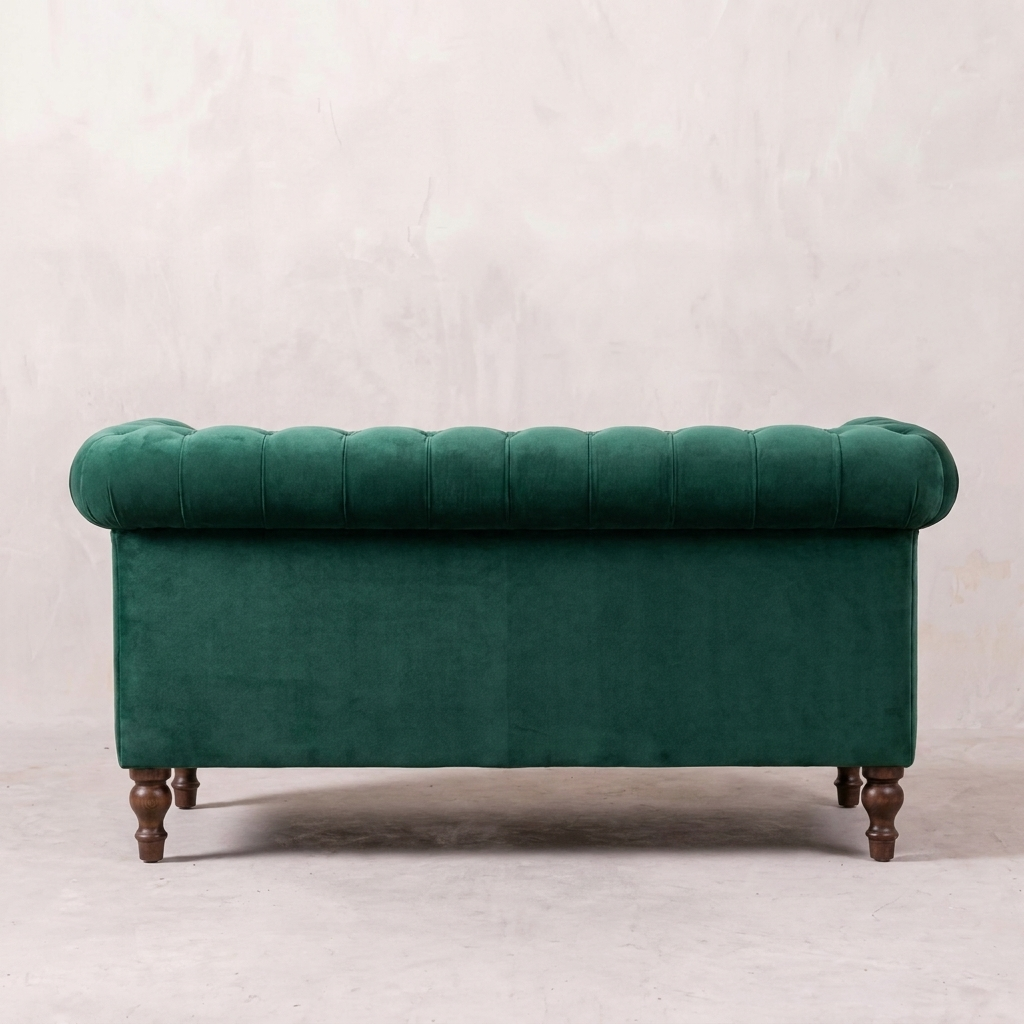 Emerald Green Velvet Chesterfield