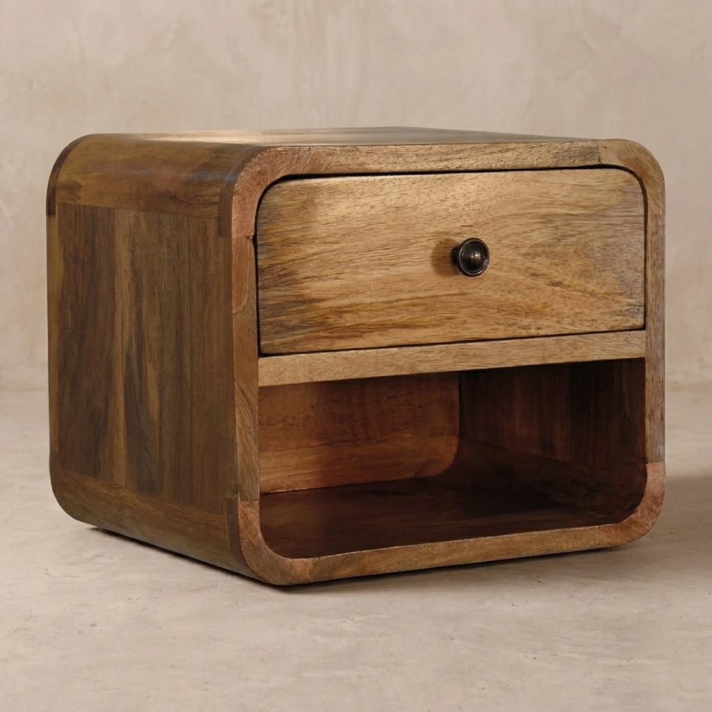 Mini Oak-ish Floating Open nightstand