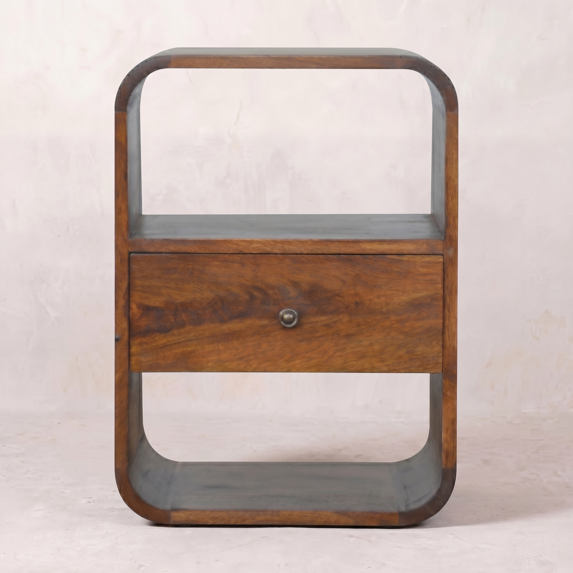 Chestnut Curved Edge nightstand