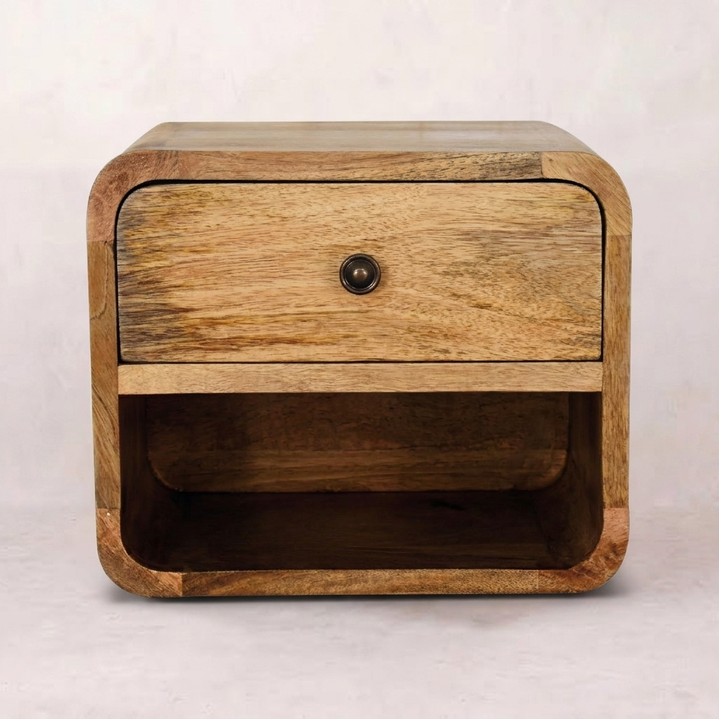 Mini Oak-ish Floating Open nightstand