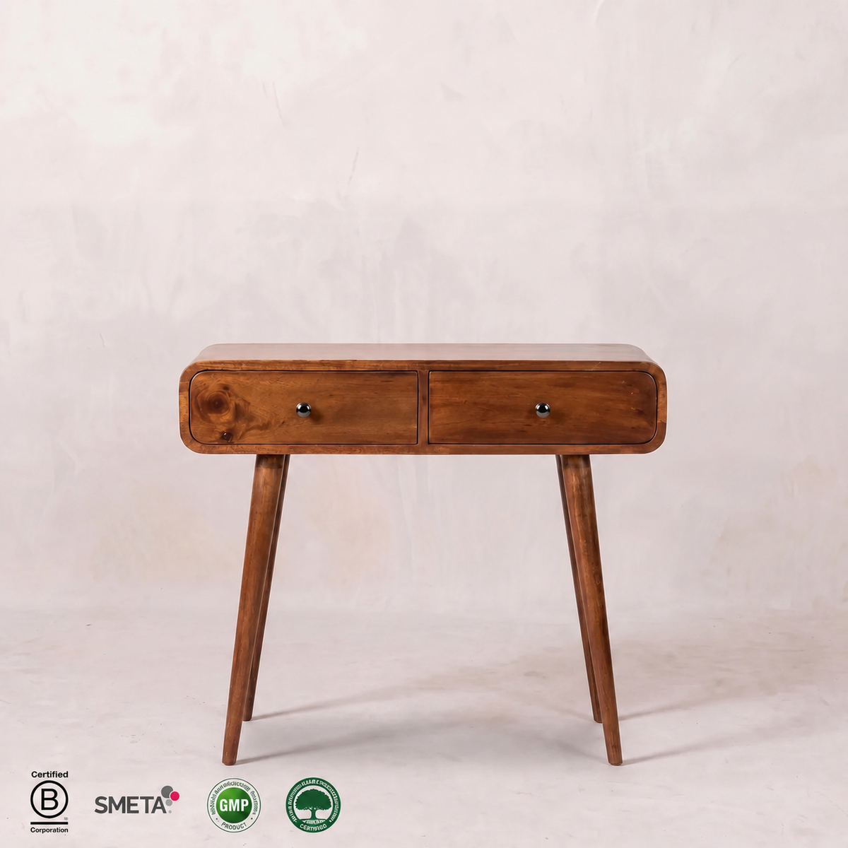 Chestnut Solid Wood Nordic Hallway Table