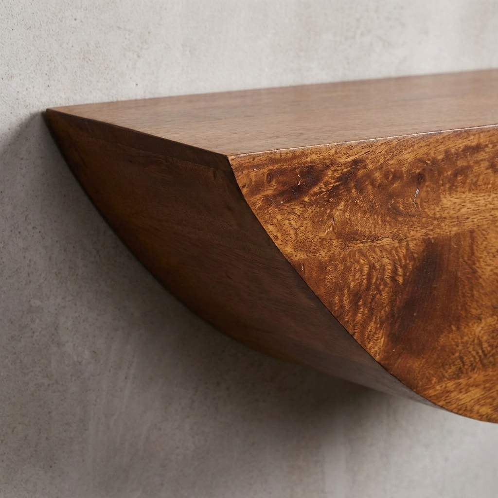 Crescent Floating Wall Shelf