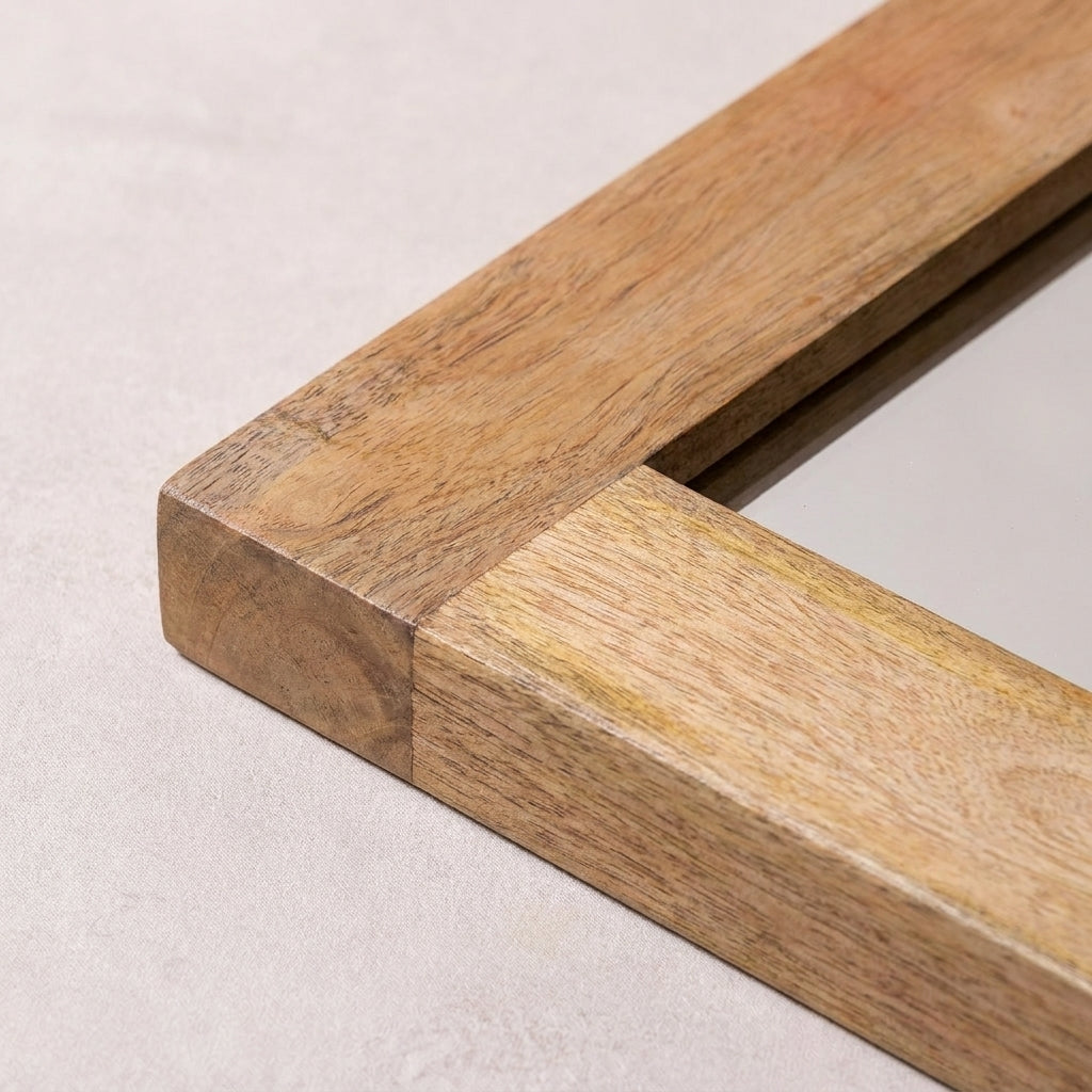 Square Wooden Frame with Mirror