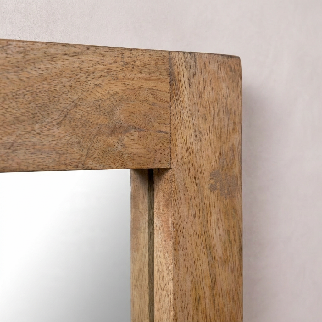 Rectangular Wooden Mirror
