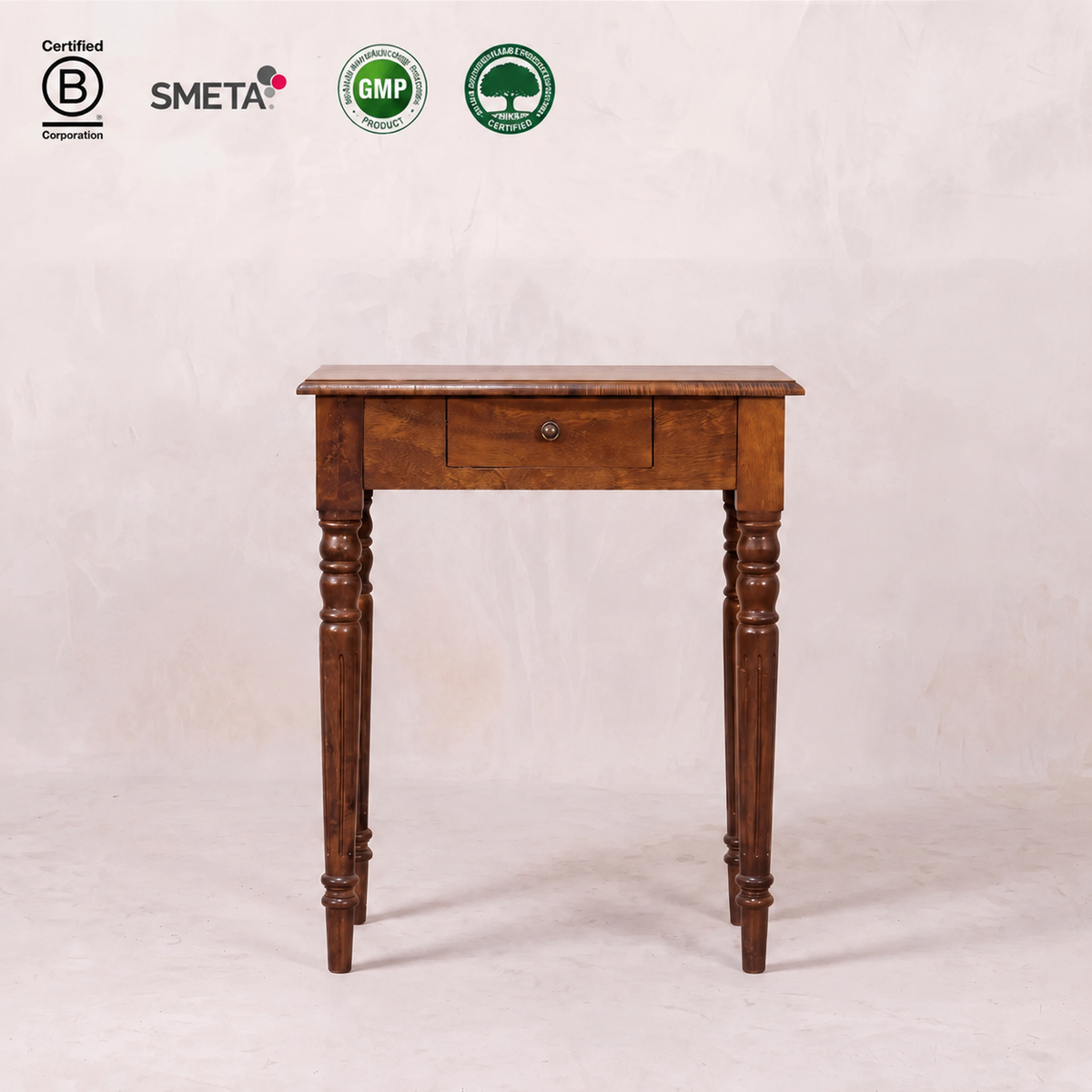 Chestnut Turned Leg Writing Desk