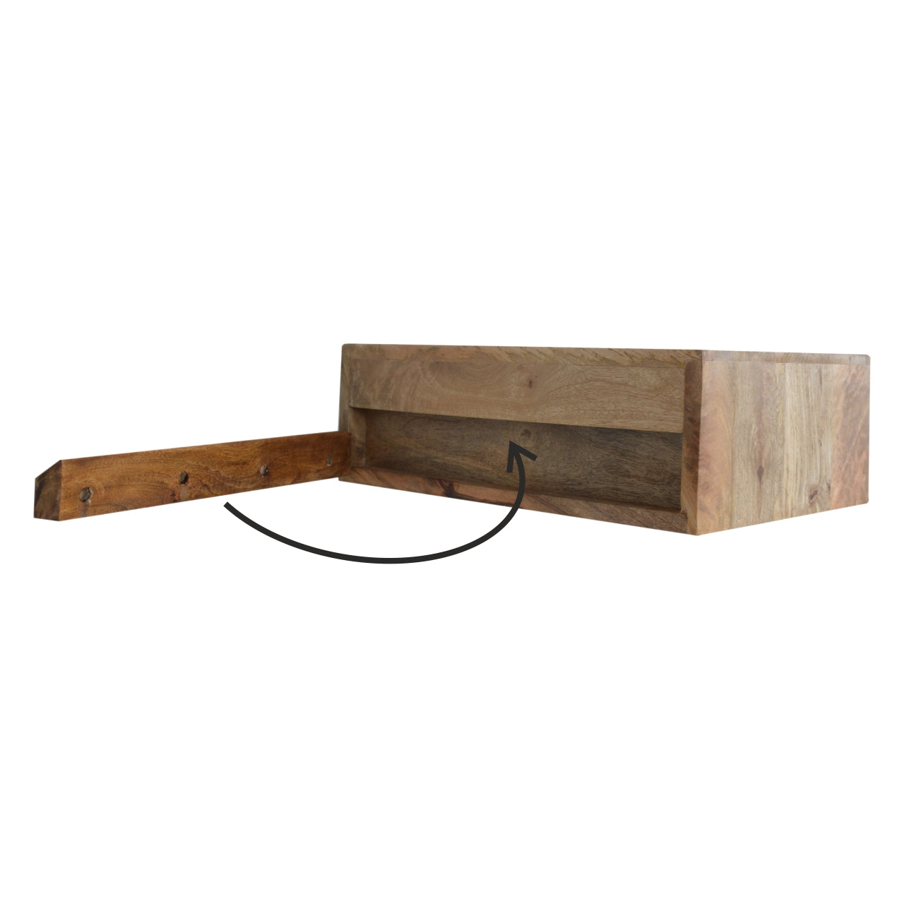 Wall Mounted Brass Inlay Nightstand