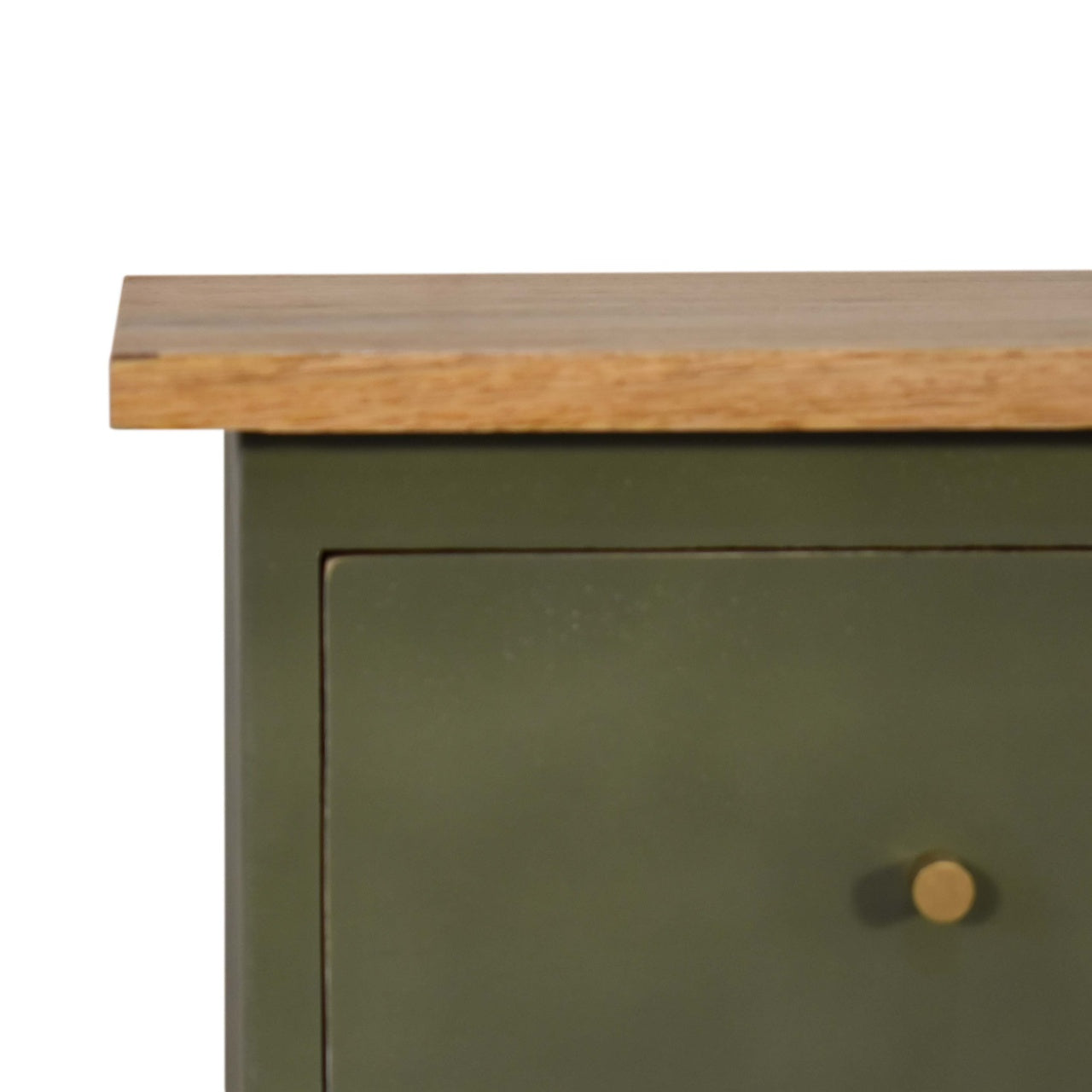 Olive Hand Painted Nightstand