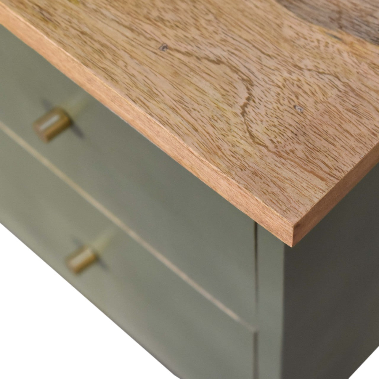 Olive Hand Painted Nightstand