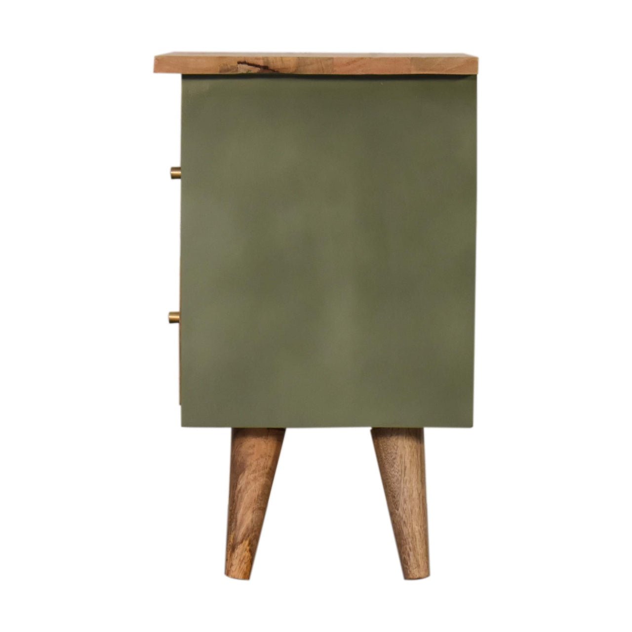 Olive Hand Painted Nightstand