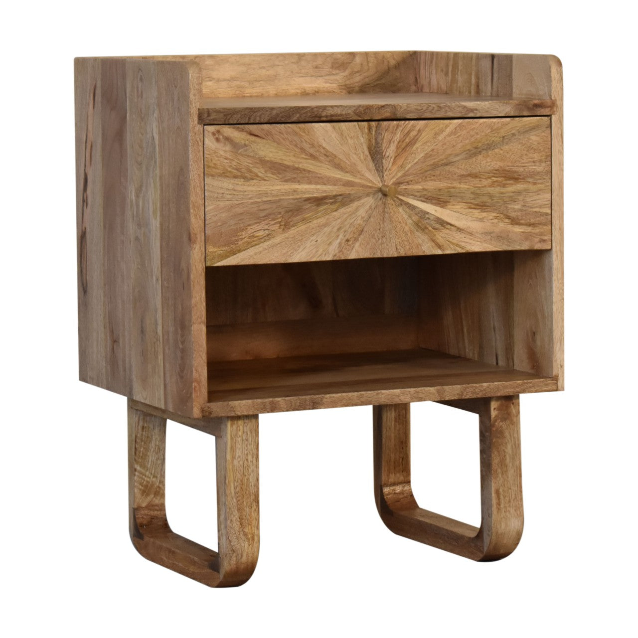 U-Shape Sunrise Open Slot Nightstand