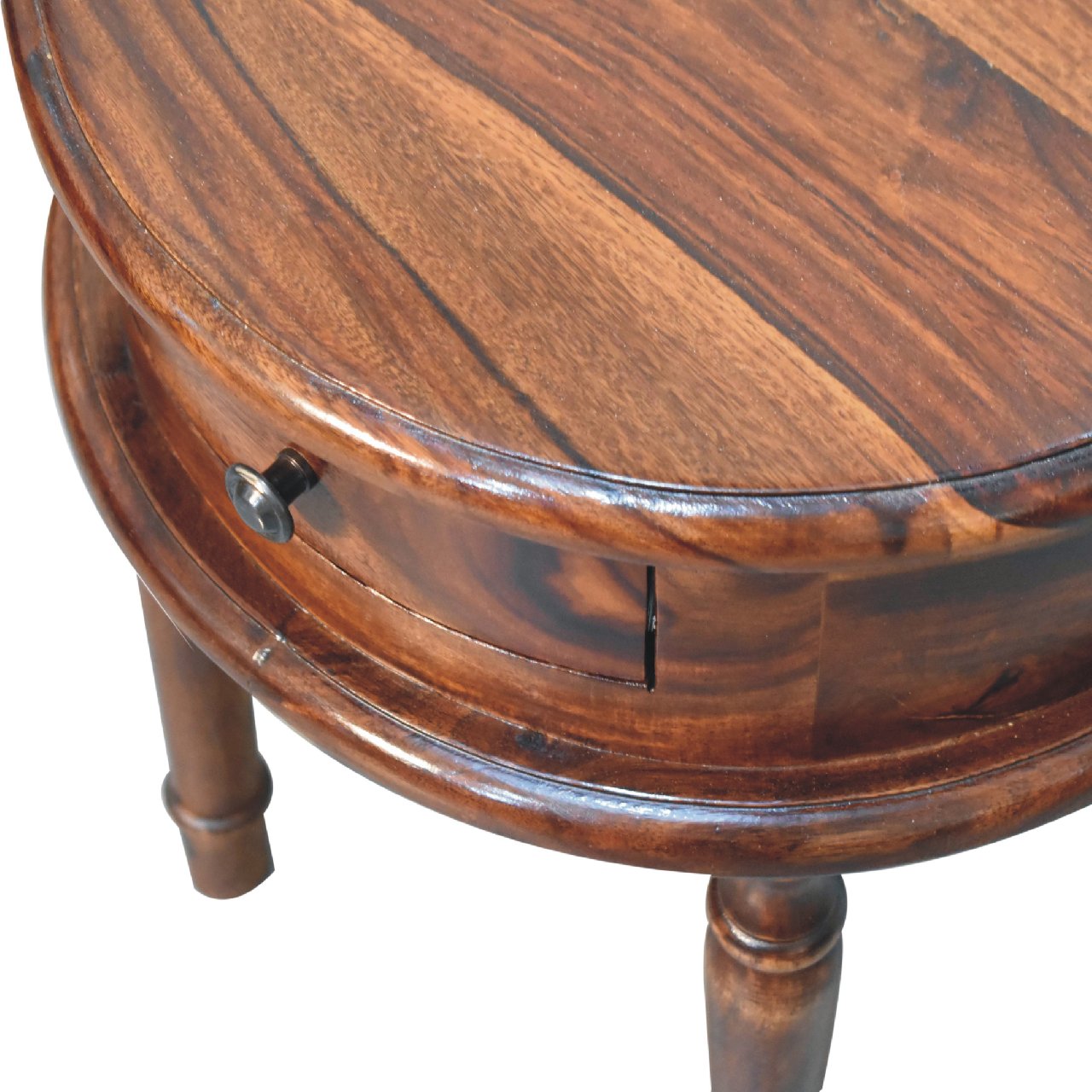Honey finish Turned Leg Nightstand