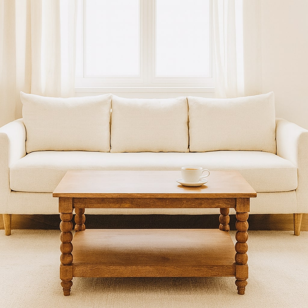 Spindle Golden Teak Coffee Table