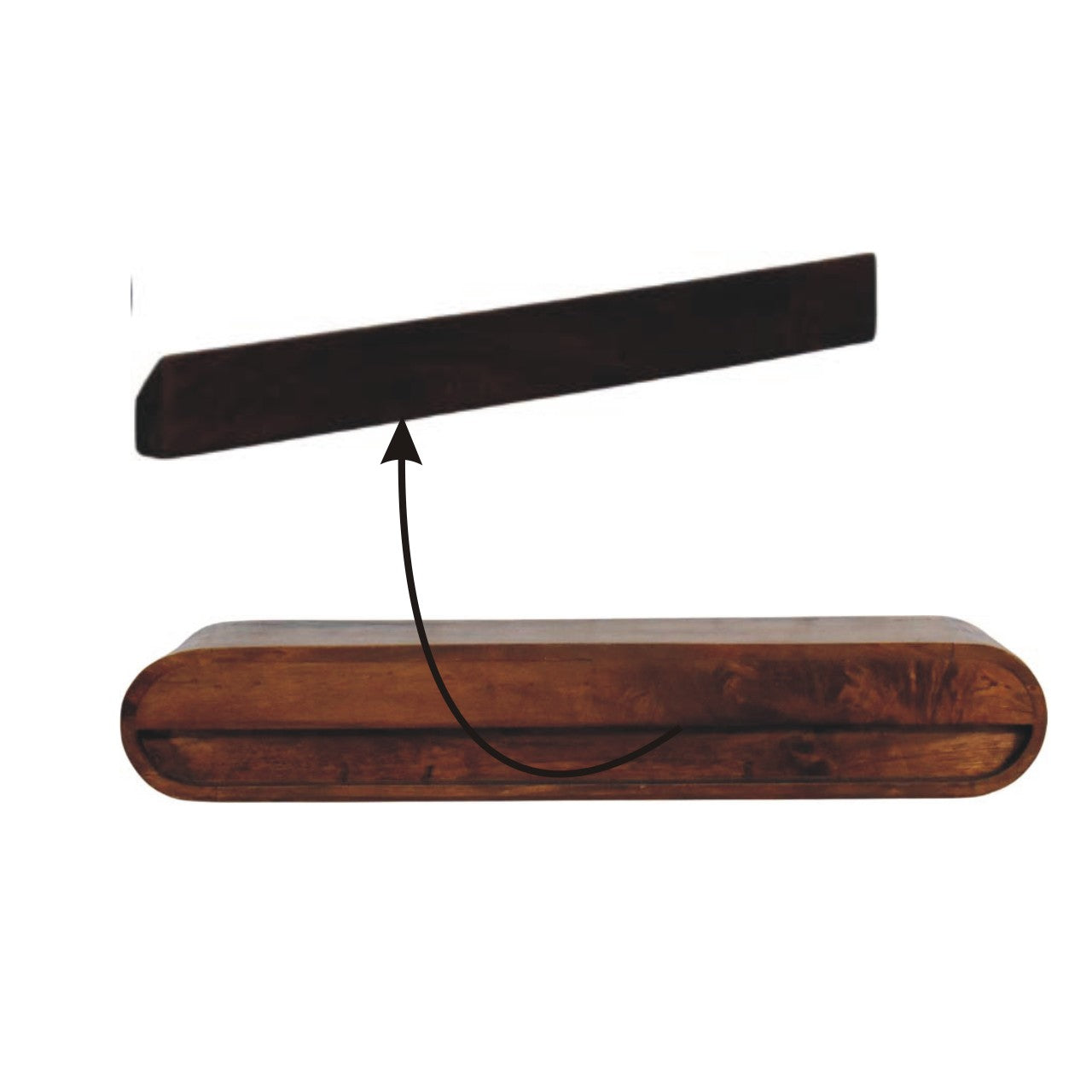 Chestnut Solid Wood Wall-Mounted Console