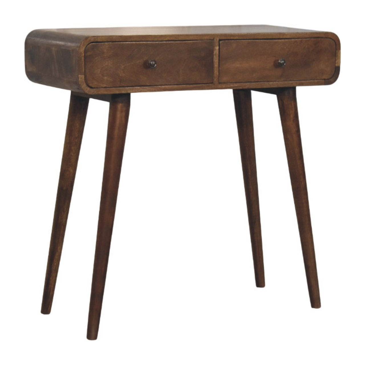 Classic Grey Rounded Console Table