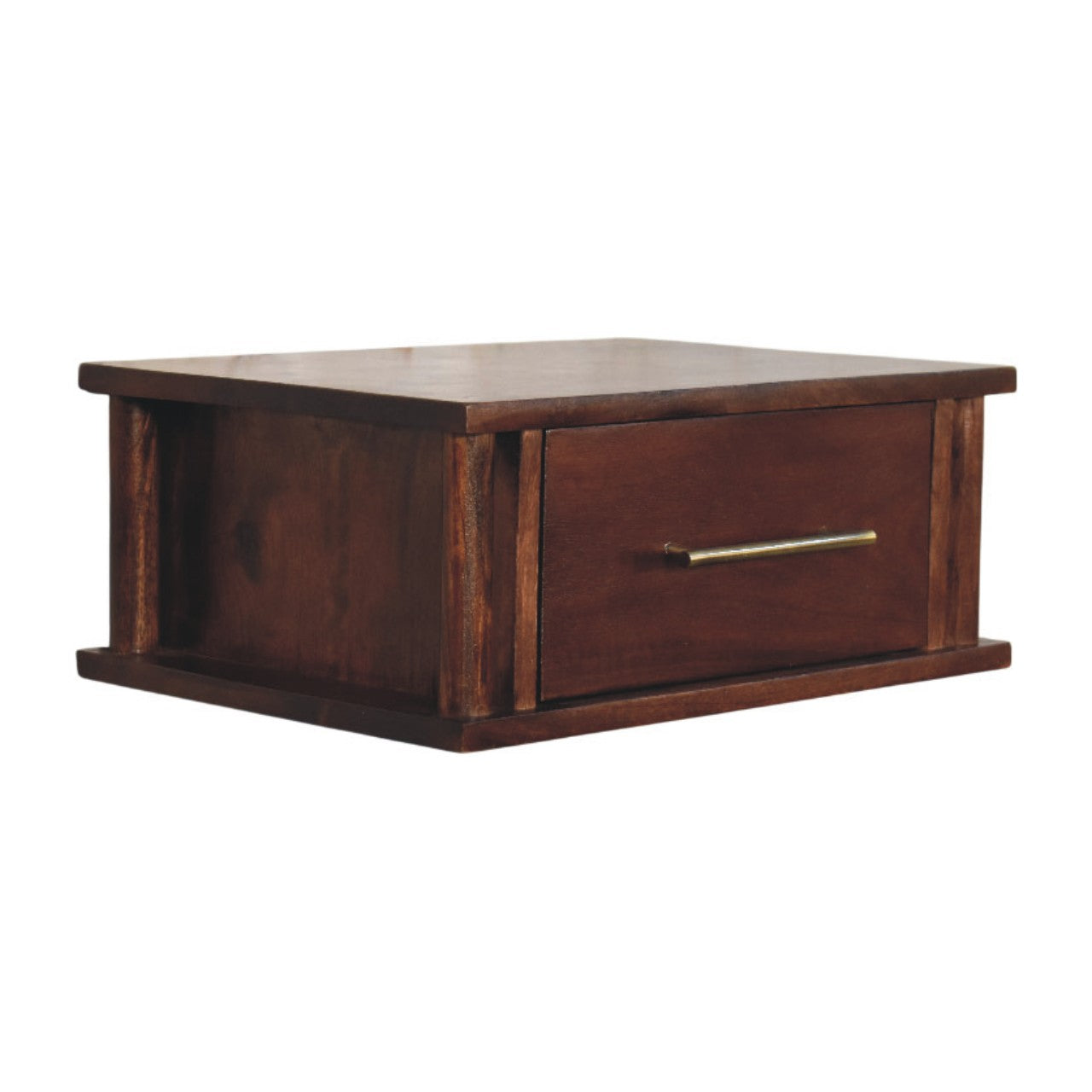 Wall-Mounted Bedside with Brass Handle
