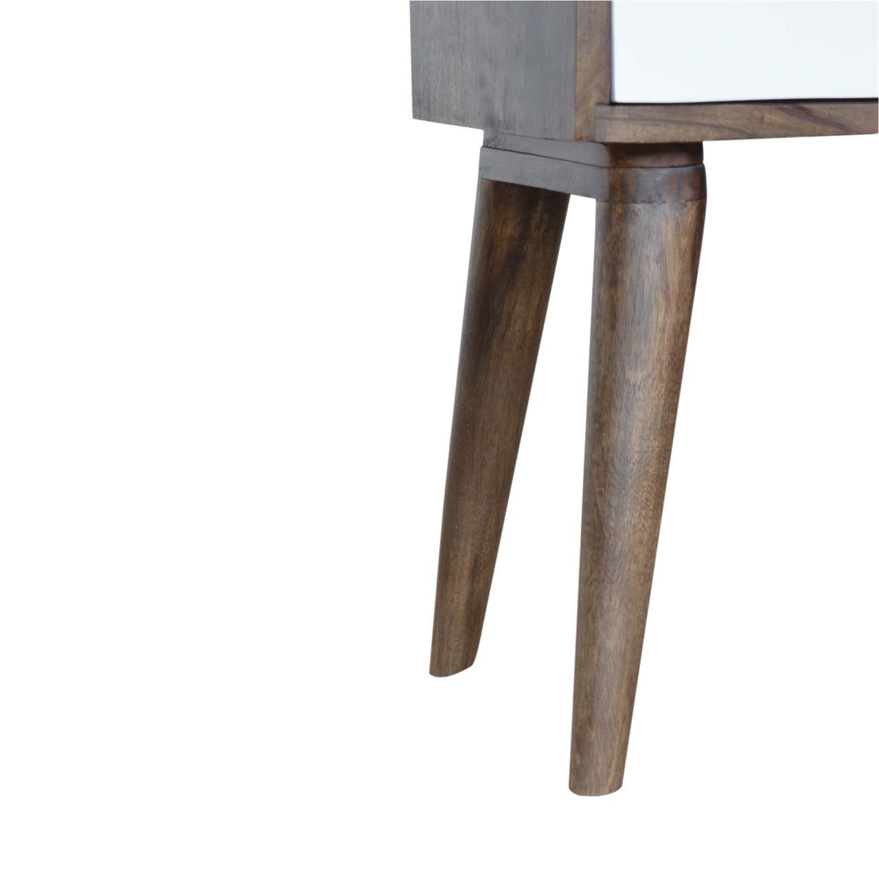 Walnut and White Painted Nightstand