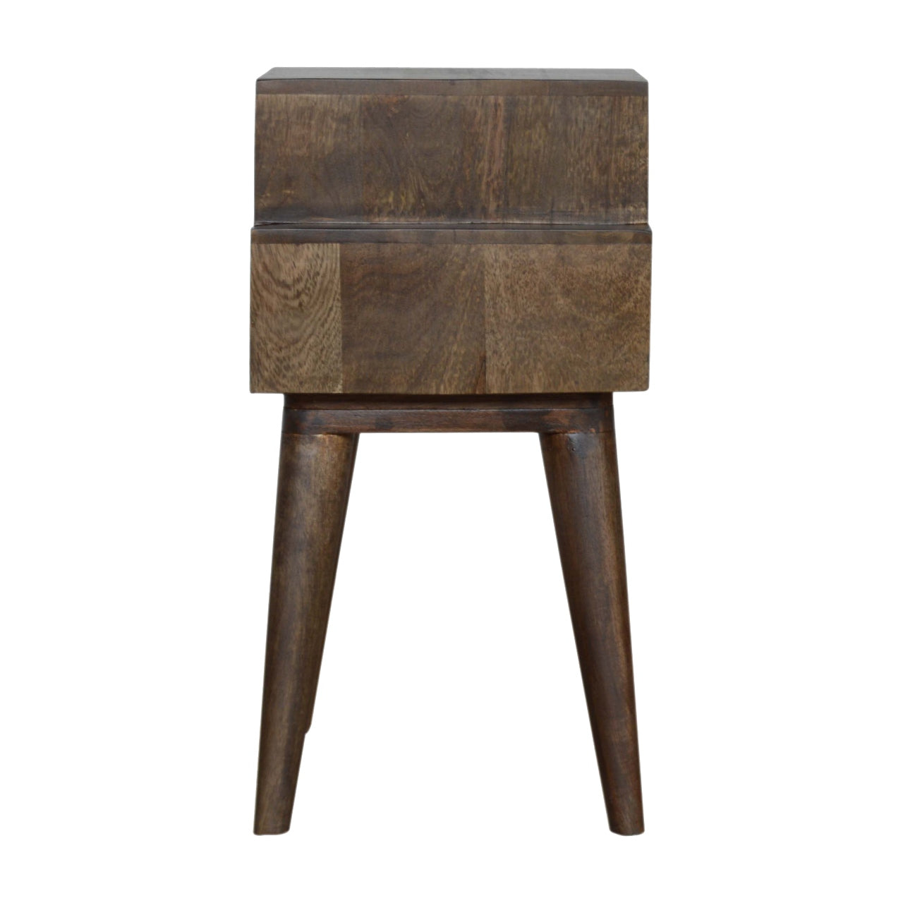 Walnut and White Painted Nightstand