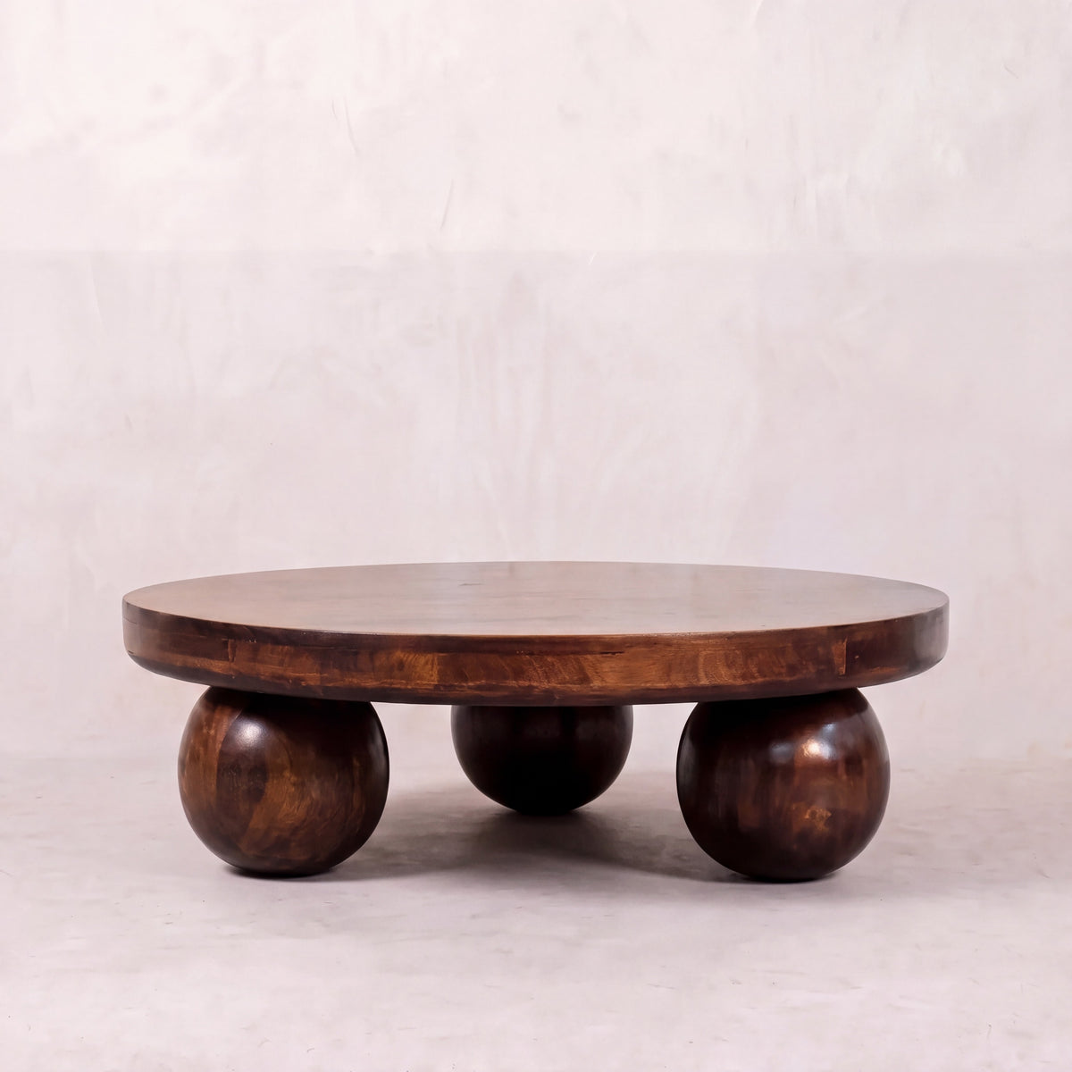 Walnut Solid Wood Ball Feet Coffee Table