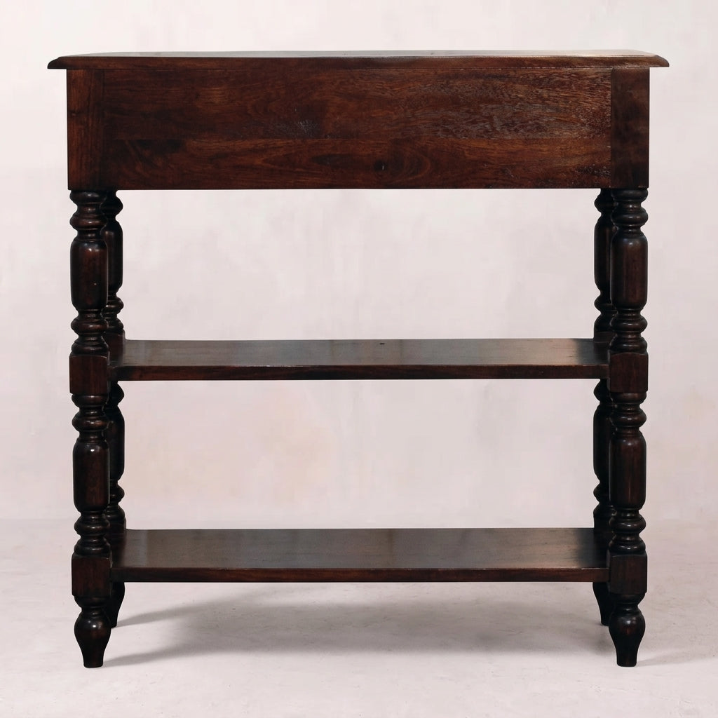 Cherry Solid Wood Turned Legs Side Table