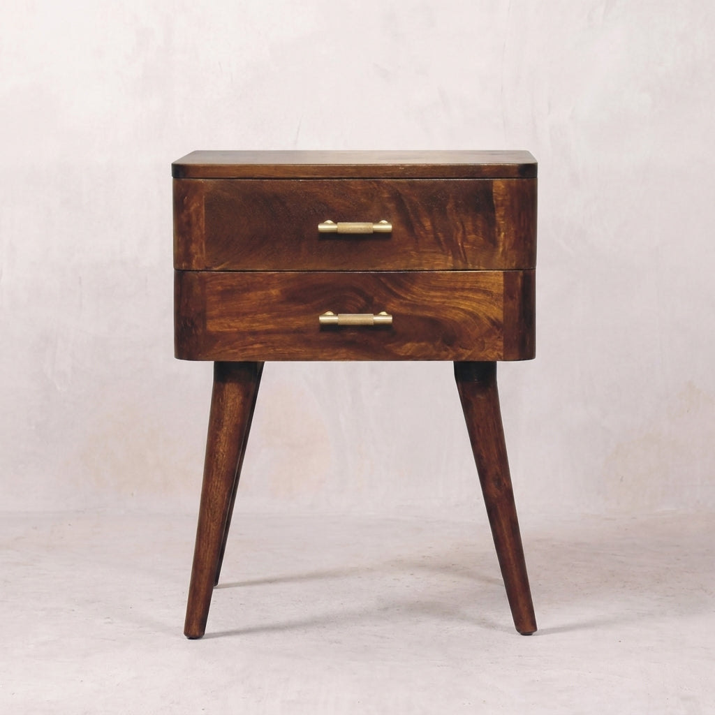 Chestnut T-Bar Nordic Nightstand