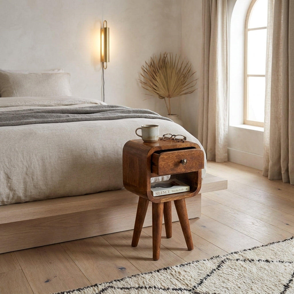 Extra Mini Chestnut Curve Lower Bedside