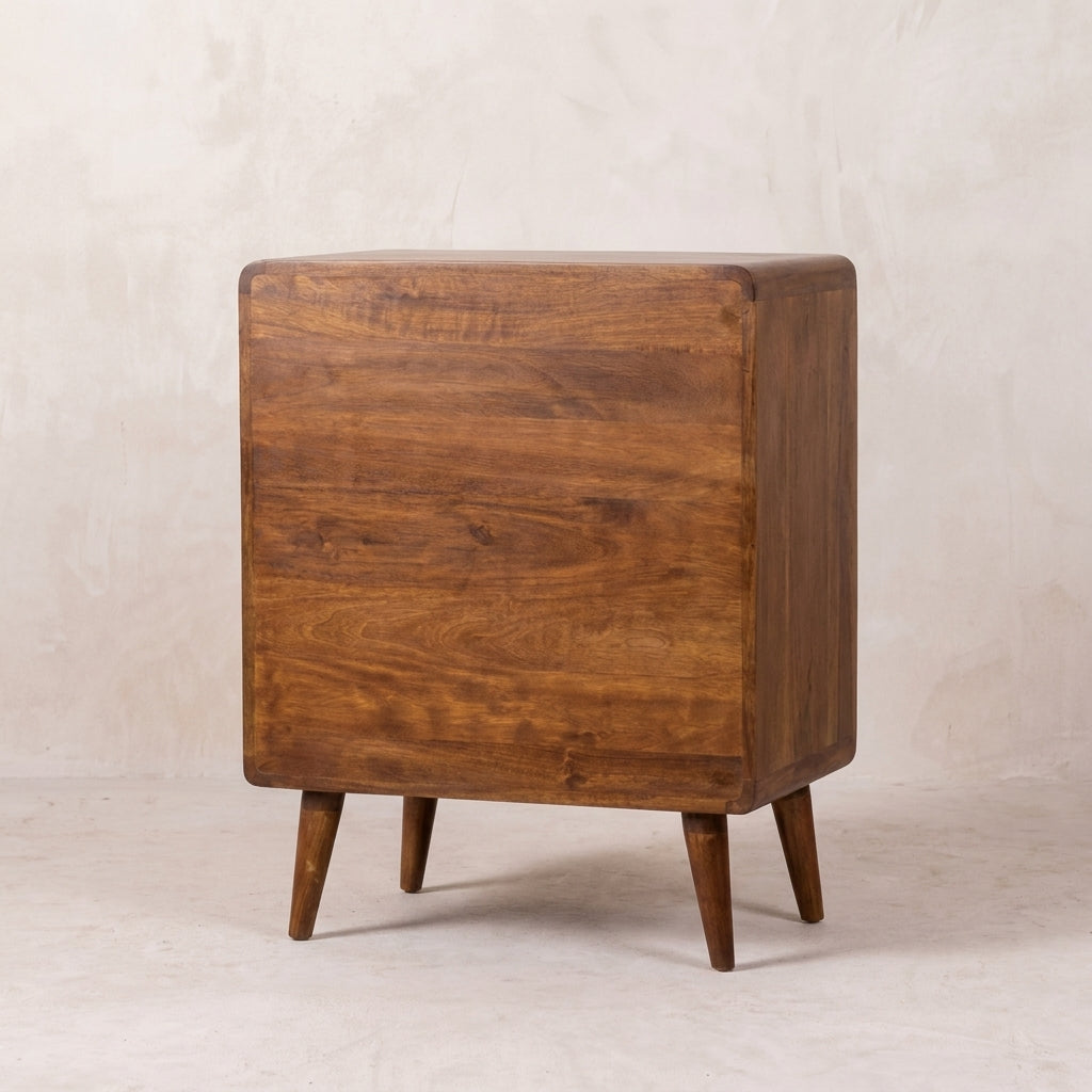 Chestnut Solid Wood Curved Chest