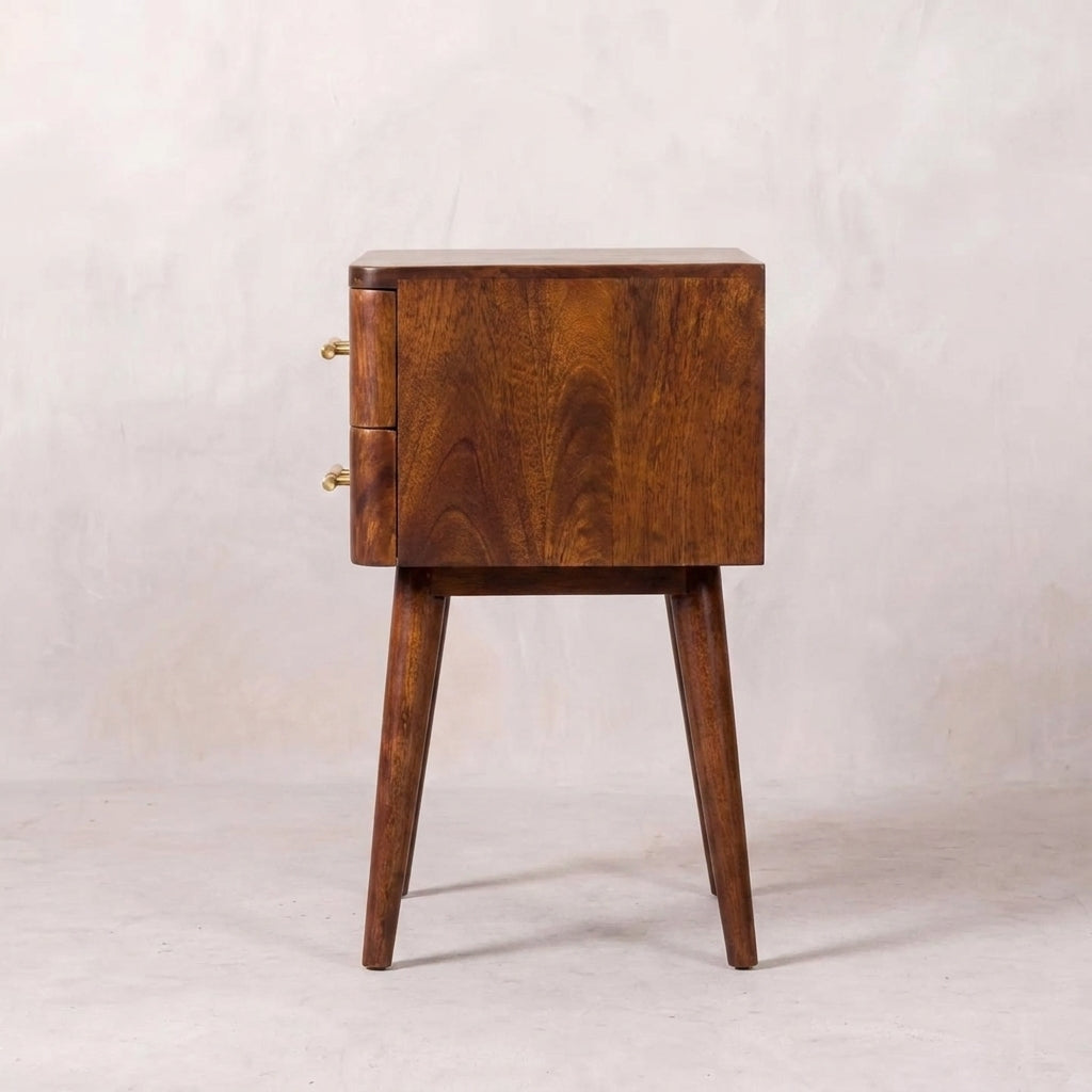 Chestnut T-Bar Nordic Nightstand
