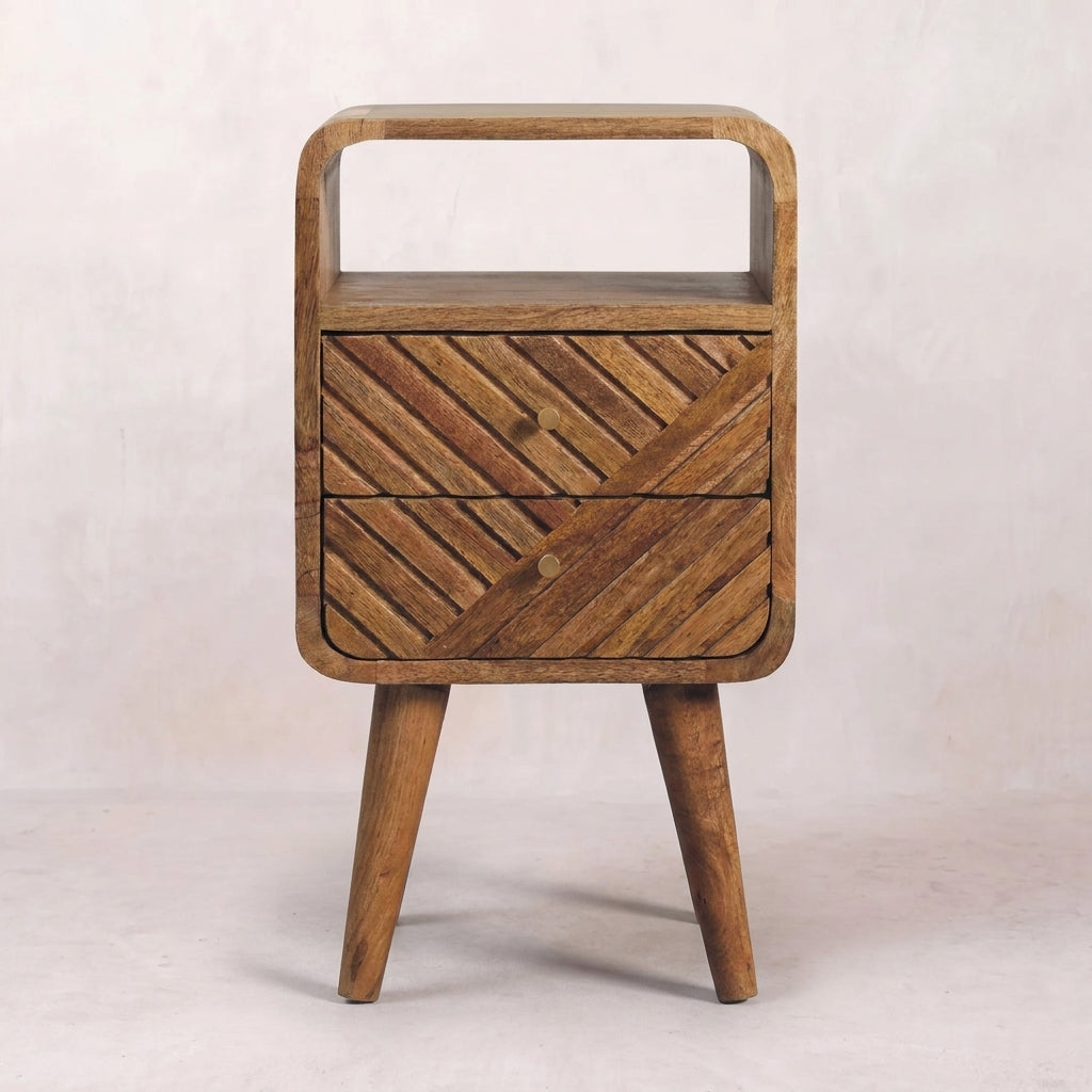Oak-Ish Solid Wood Mini Nordic Nightstand