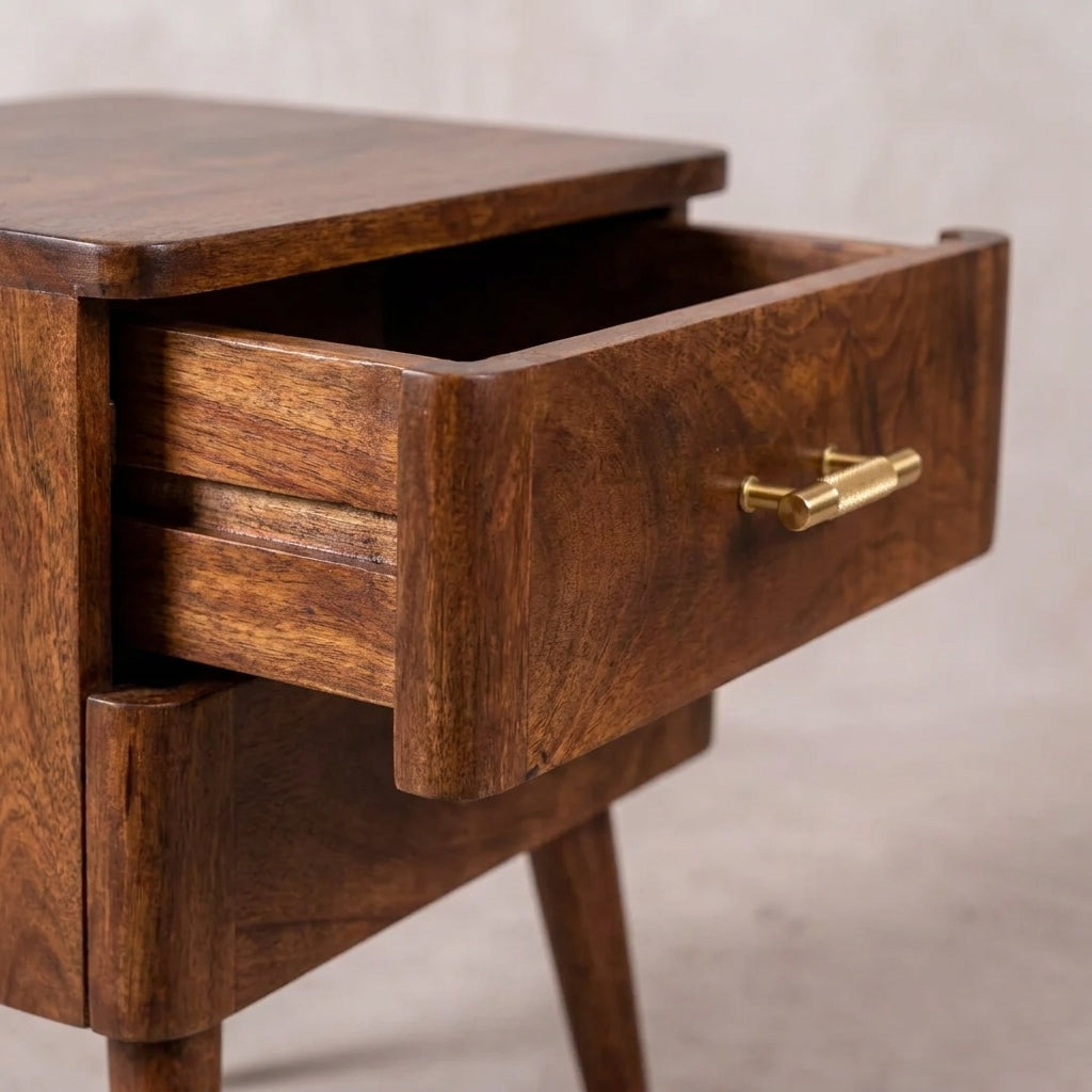Chestnut T-Bar Nordic Nightstand