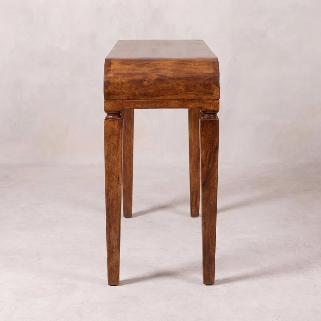 Chestnut Solid Wood Curved Console Table