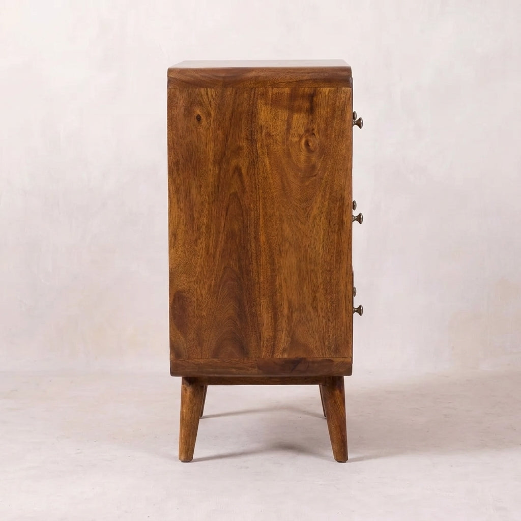 Chestnut Solid Wood Curved Chest