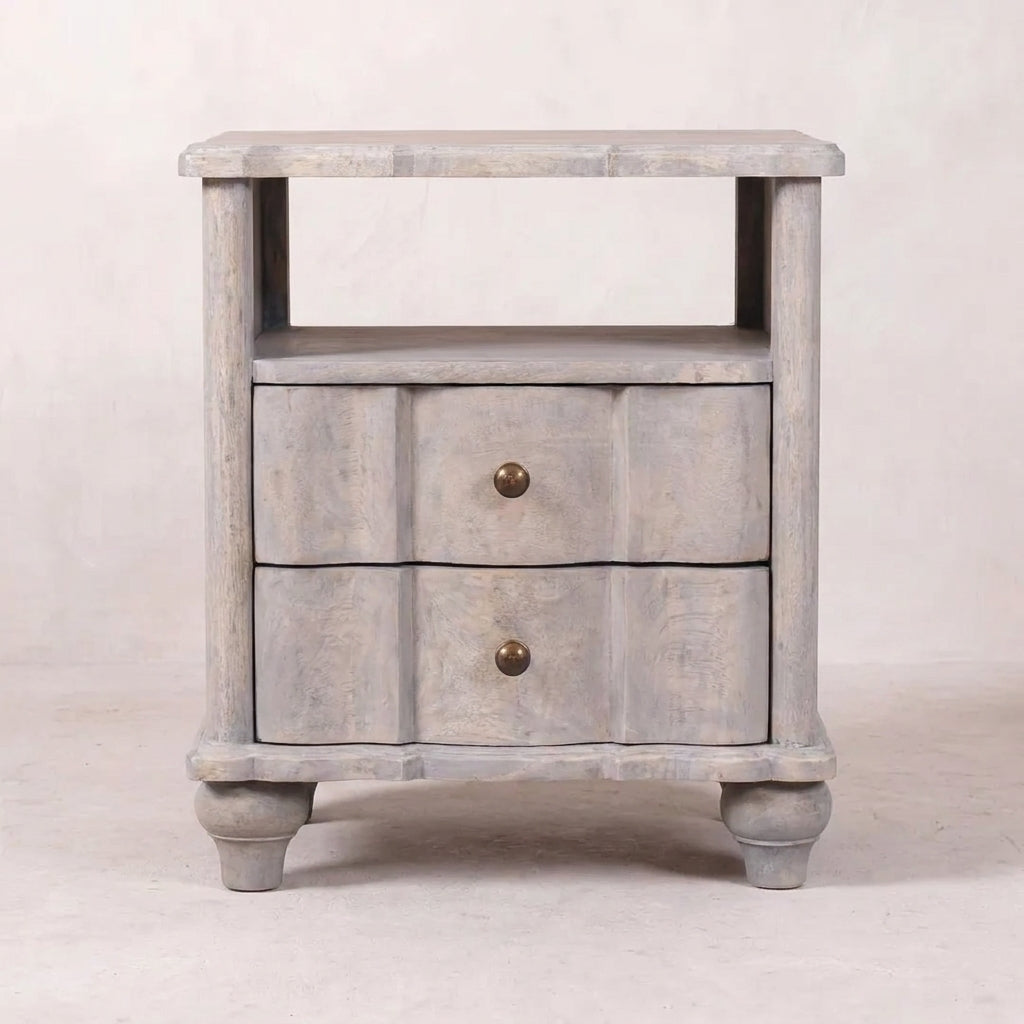 Lume Washed Open-Shelf Bedside