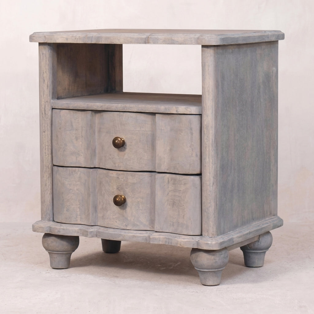 Lume Washed Open-Shelf Bedside