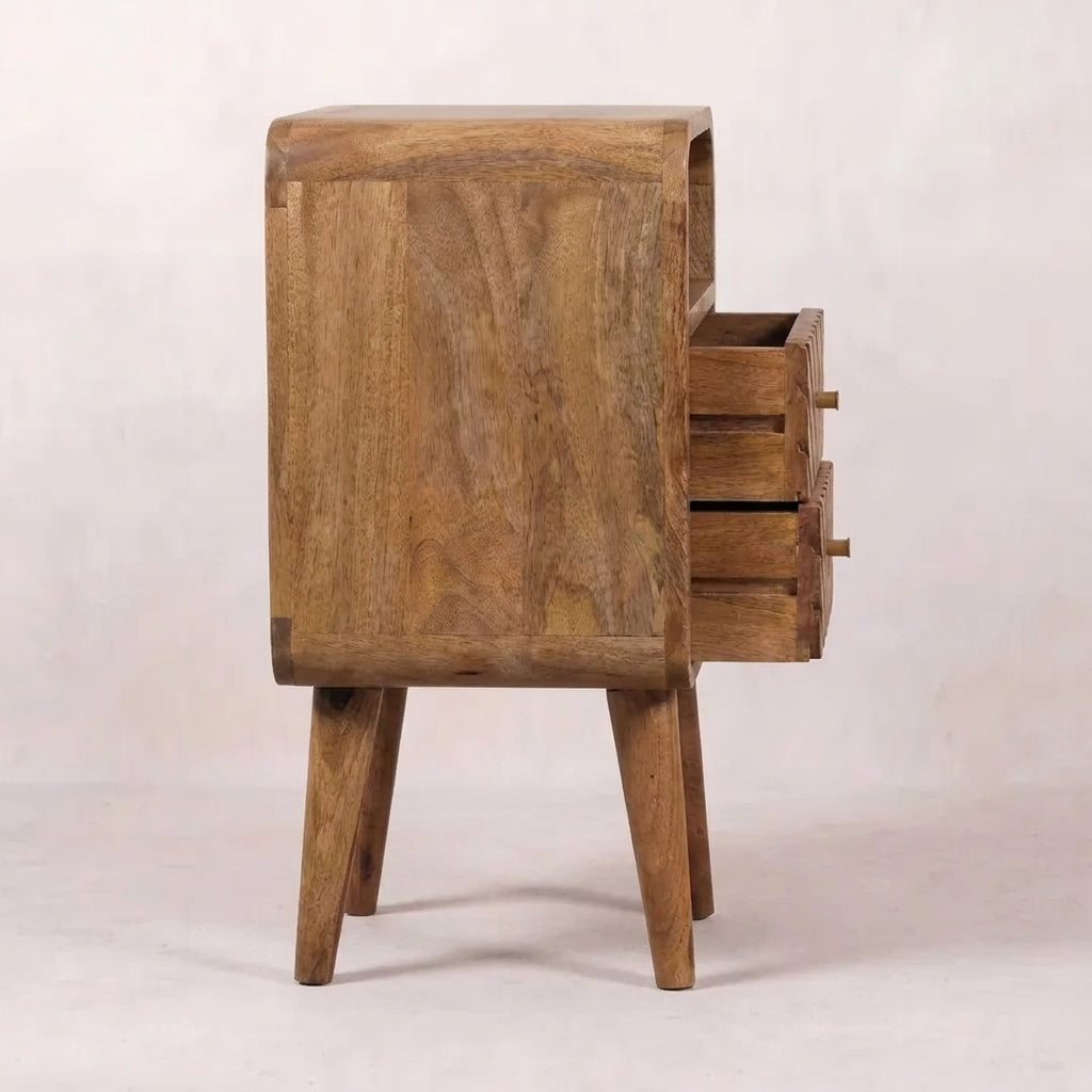 Oak-Ish Solid Wood Mini Nordic Nightstand