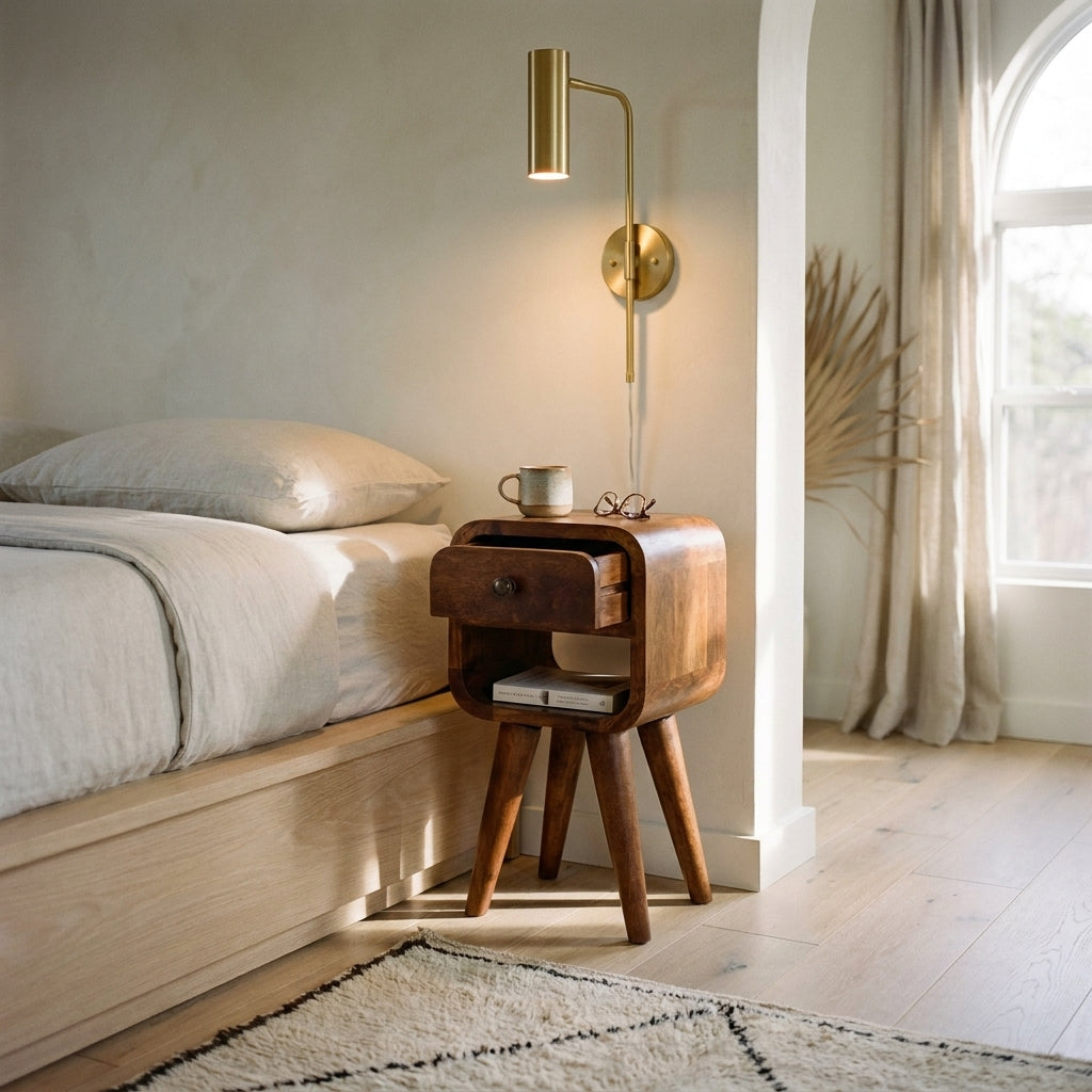 Extra Mini Chestnut Curve Lower Bedside