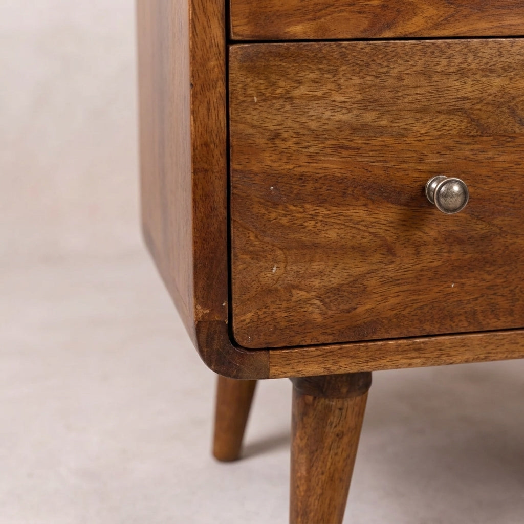 Chestnut Solid Wood Curved Chest