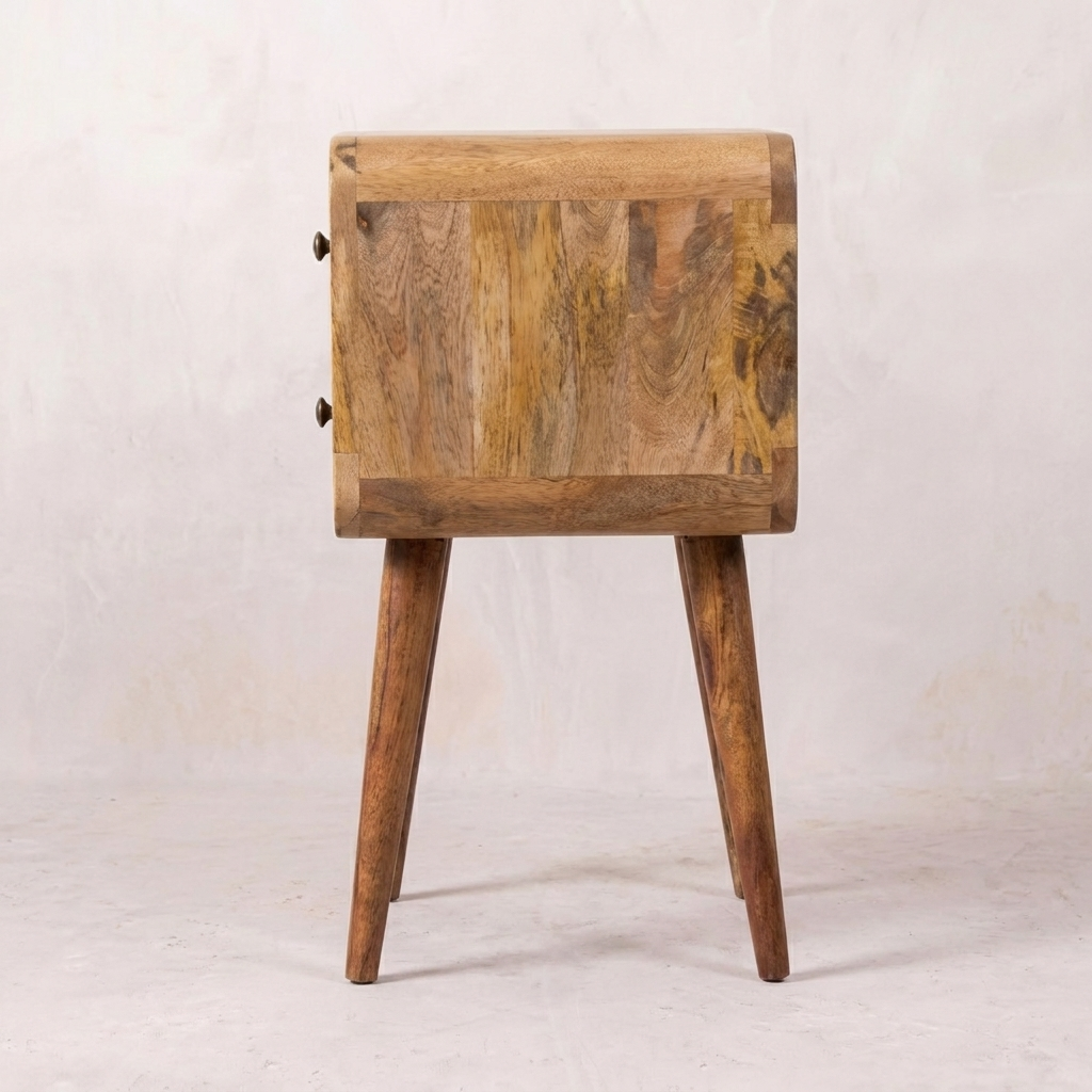 Mini Oak-ish Curved nightstand