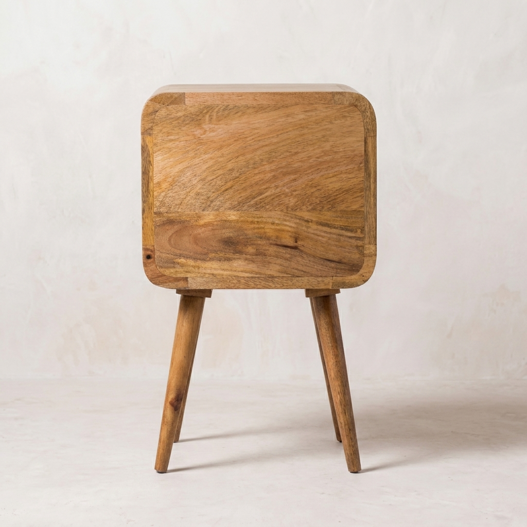 Mini Oak-ish Curved nightstand