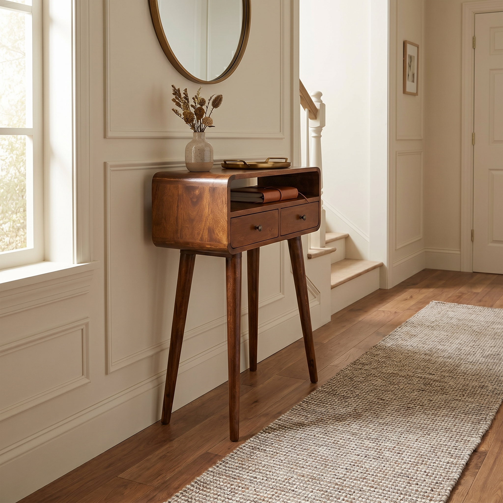 Mini Chestnut Console Table