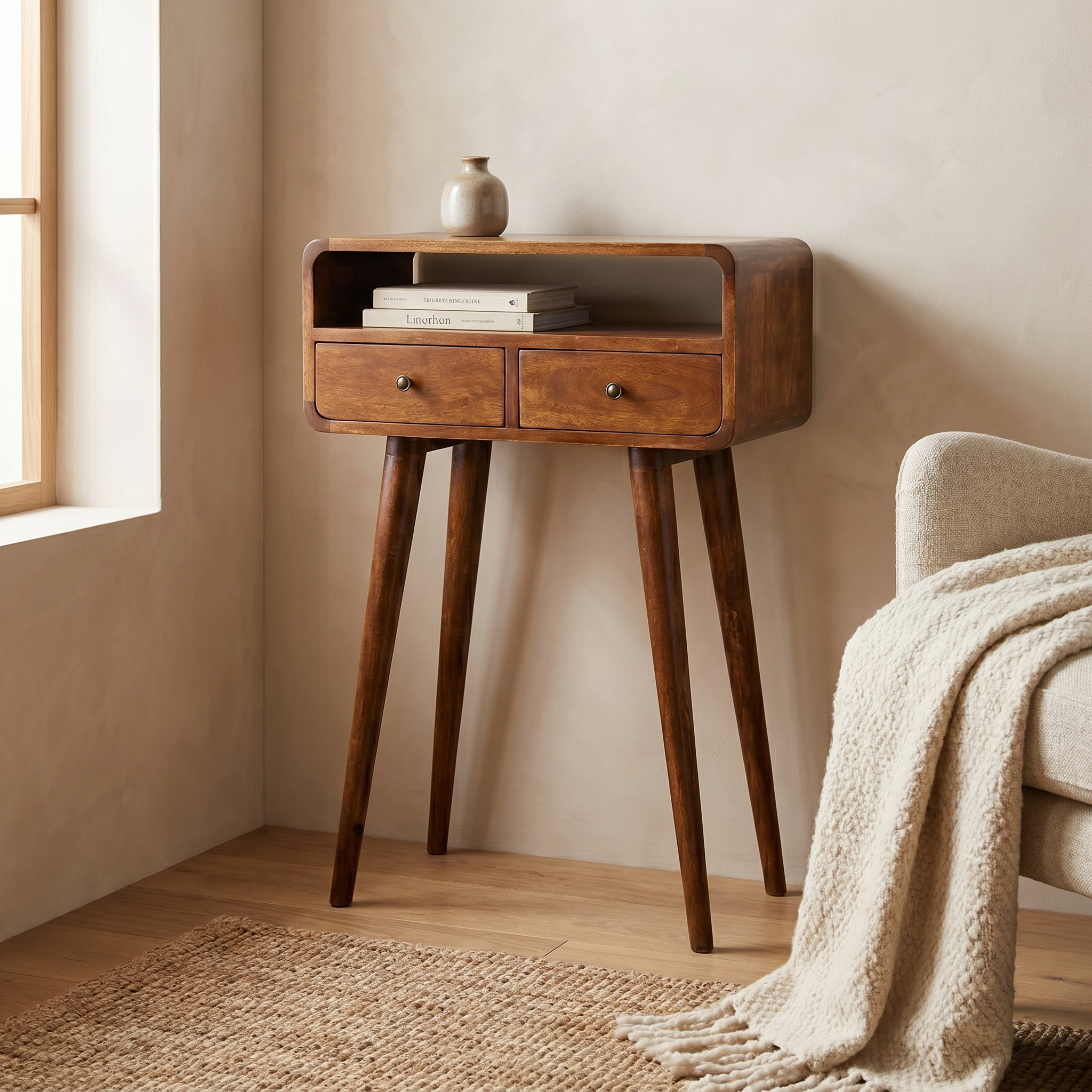 Mini Chestnut Console Table