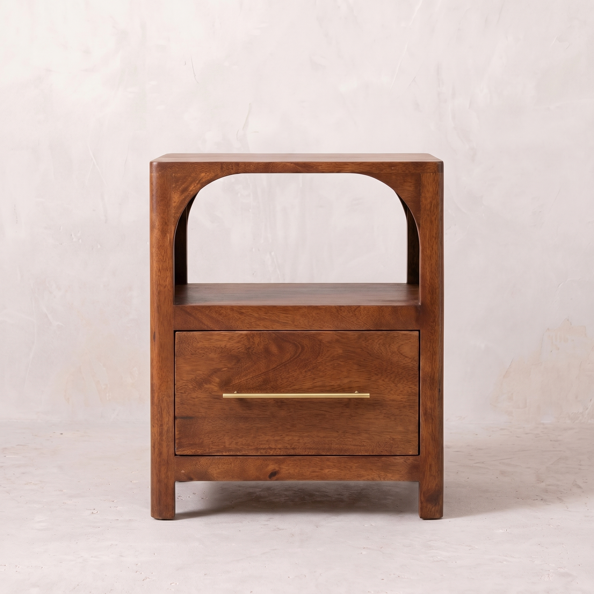 Arched Edge 1 Drawer Bedside
