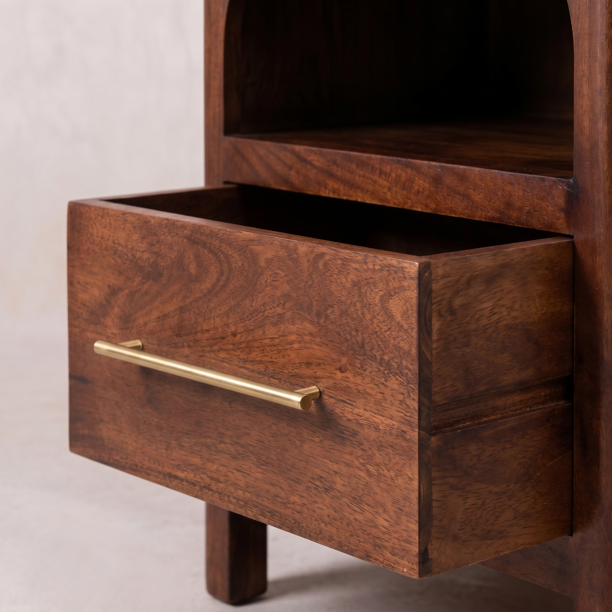Arched Edge 1 Drawer Bedside