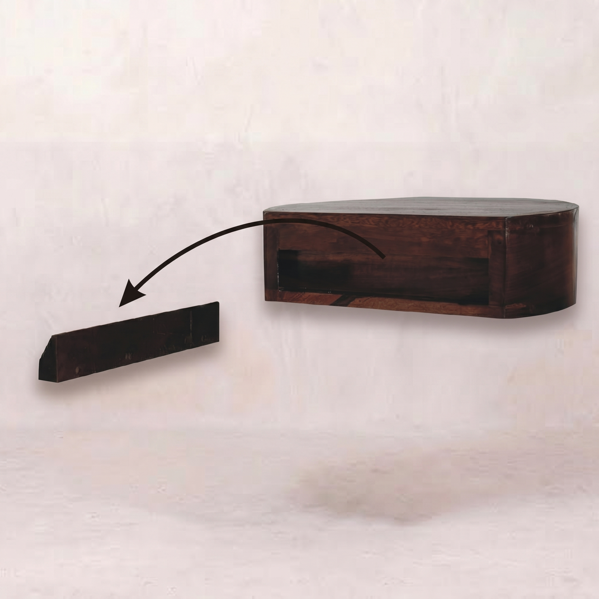 Lunar 1 Drawer Floating nightstand
