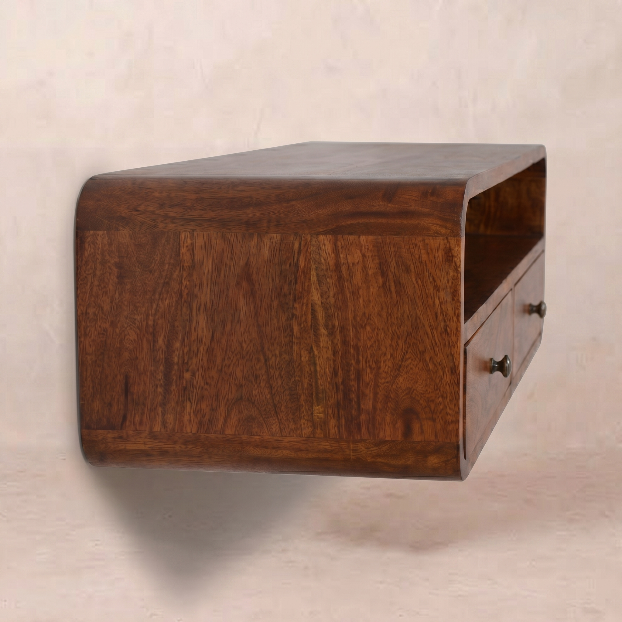 Floating Chestnut Open Console