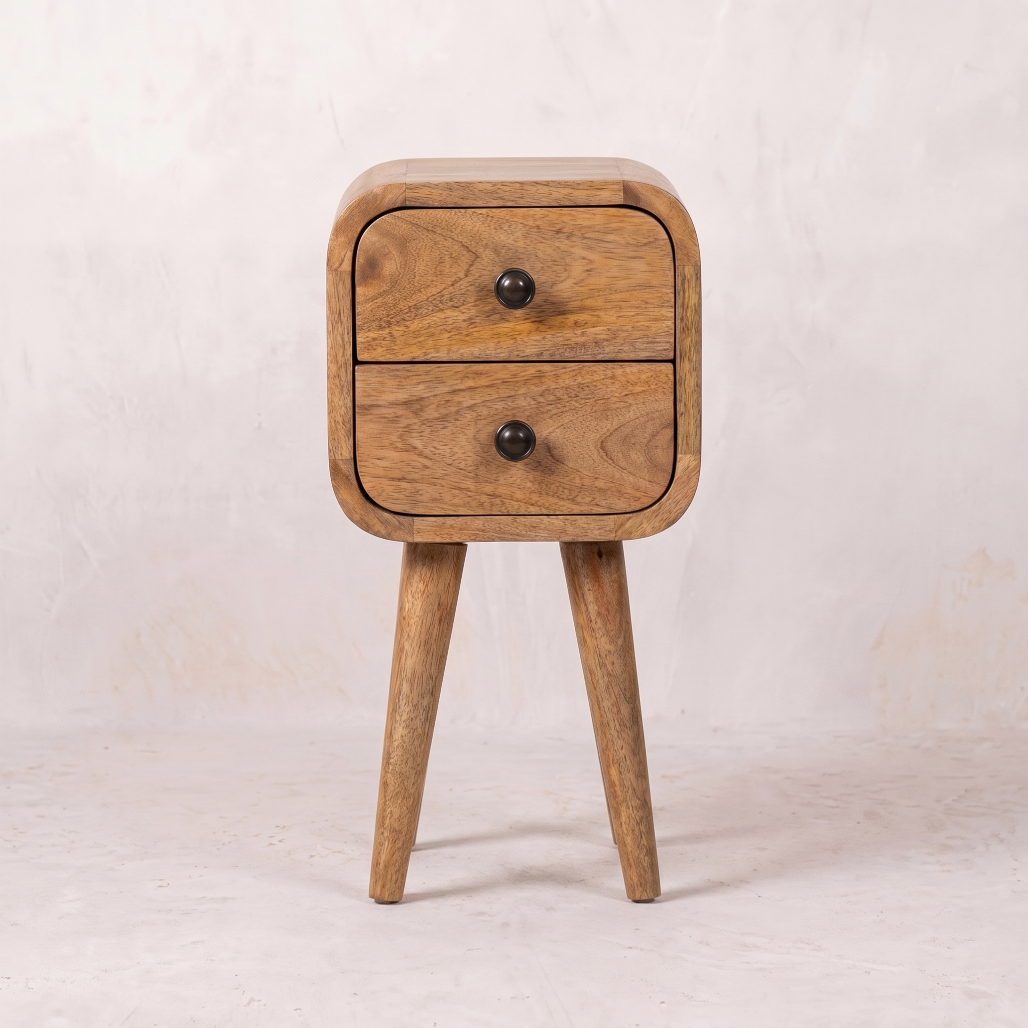 Extra Mini Curved Oak-ish Bedside